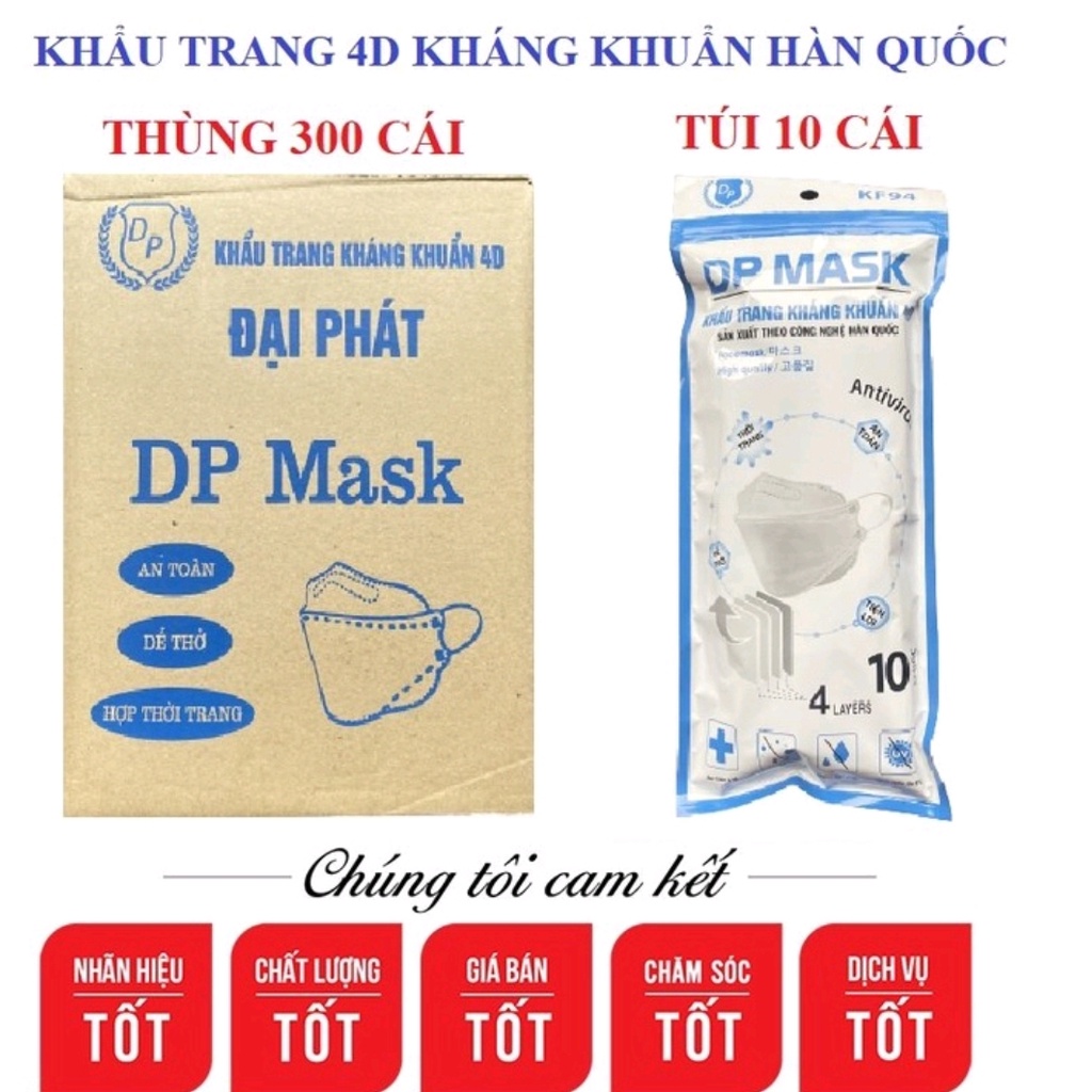 THÙNG 300 CHIẾC KHẨU TRANG 4D KF94 ÔM SÁT MẶT : NGĂN VI KHUẨN , CHỐNG BỤI HOT NHẤT 2021