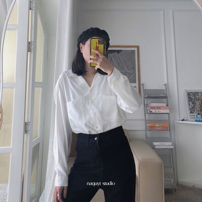 Áo sơ mi cổ vest hai túi ngực - SM0332