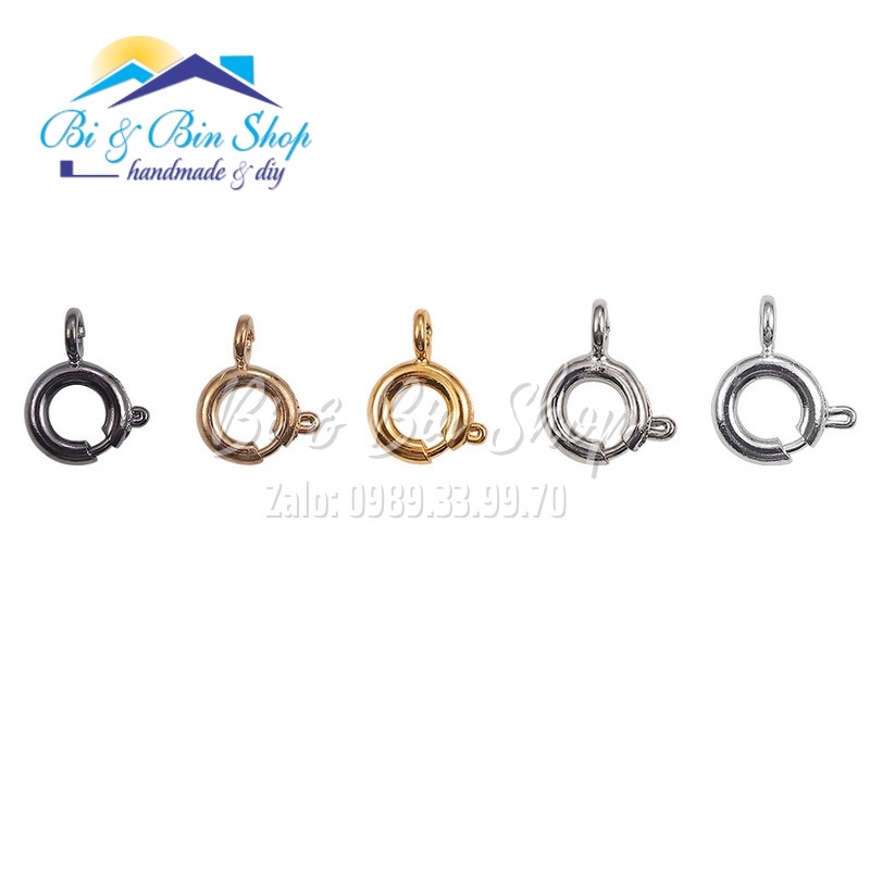 4 Khoá Lò Xỏ Tròn Làm Móc Dây Chuyền, Vòng Đeo Tay, Trang Sức Thủ Công Tự Làm