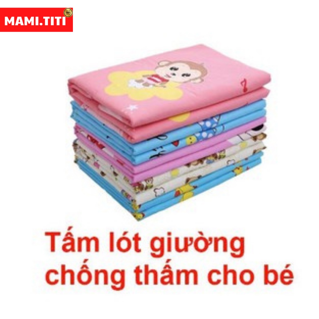 Tấm lót chống thấm cho bé, Thảm lót chống thấm 3 lớp size to cho bé (80x120cm)