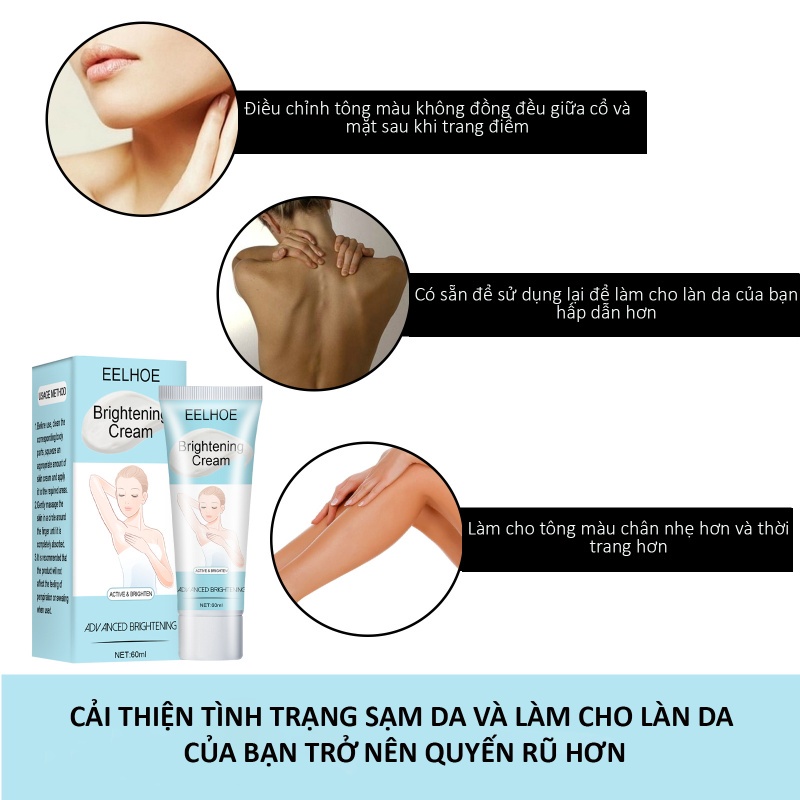 Kem Trị Thâm EELHOE Dưỡng Trắng Làm Trắng Vùng Nách, Đầu Gối, Khuỷu Tay Kem làm trắng thân mật Khử Mùi Hiệu Quả Giúp Bạn Có Làn Da Trắng Sáng Và Hồng Hào Như Gái