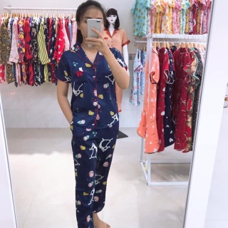 🍒 Pizama lụa satin mẫu Gấu Cherry🍒