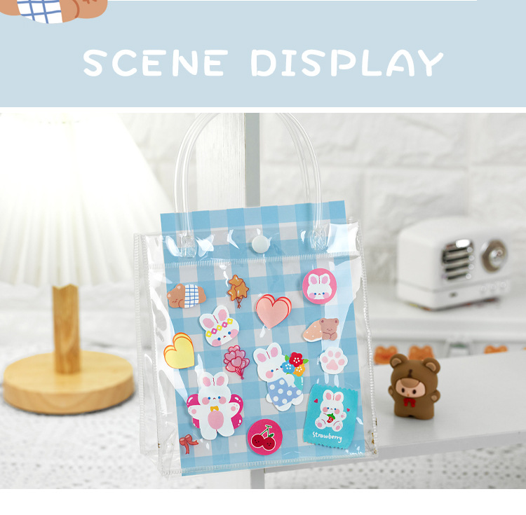 Set 2 tờ nhãn dán trang trí họa tiết gấu đáng yêu dễ thương