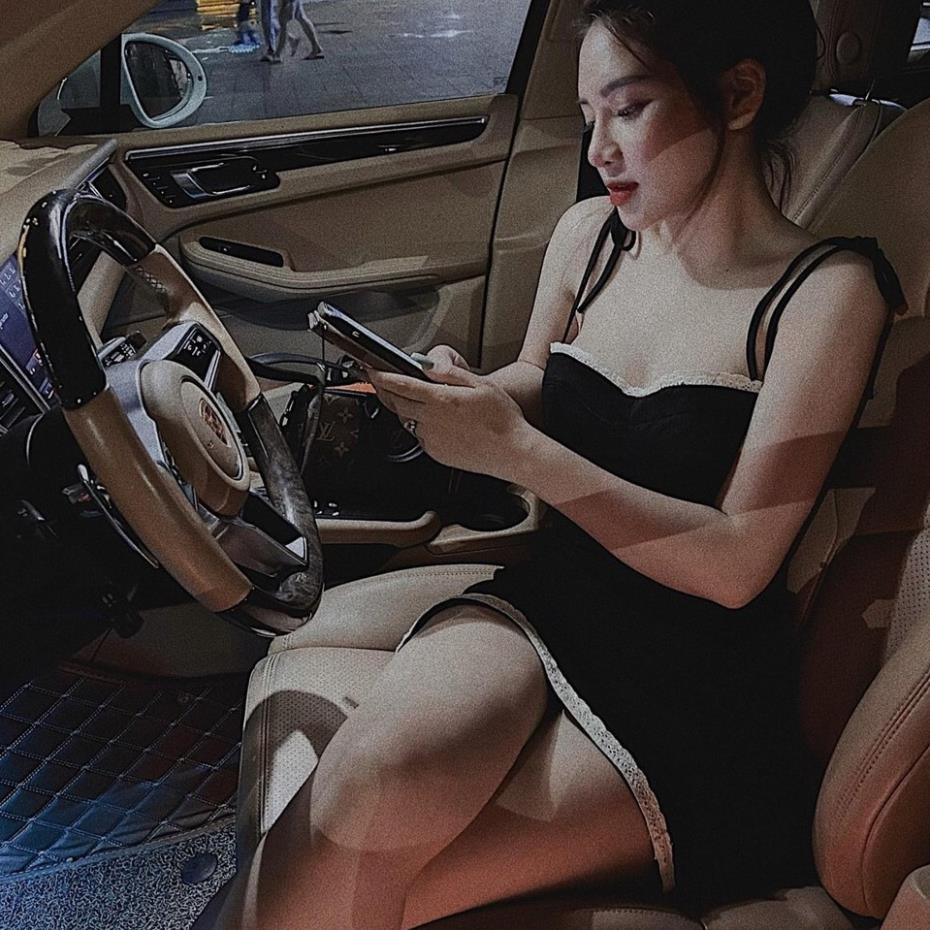 Váy Body 2 Dây Viền Ren Có Đệm Ngực Khóa Lưng Sexy