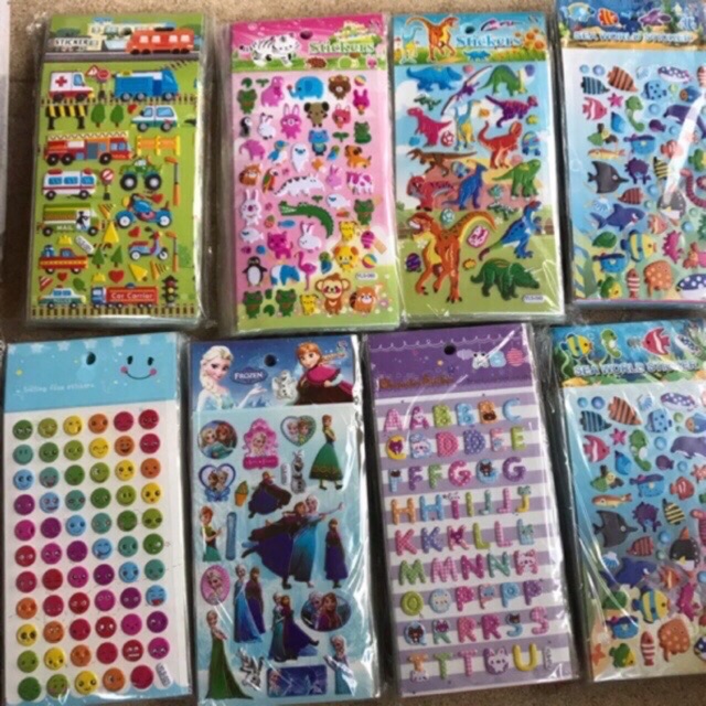 Sticker dán nổi nhiều mẫu