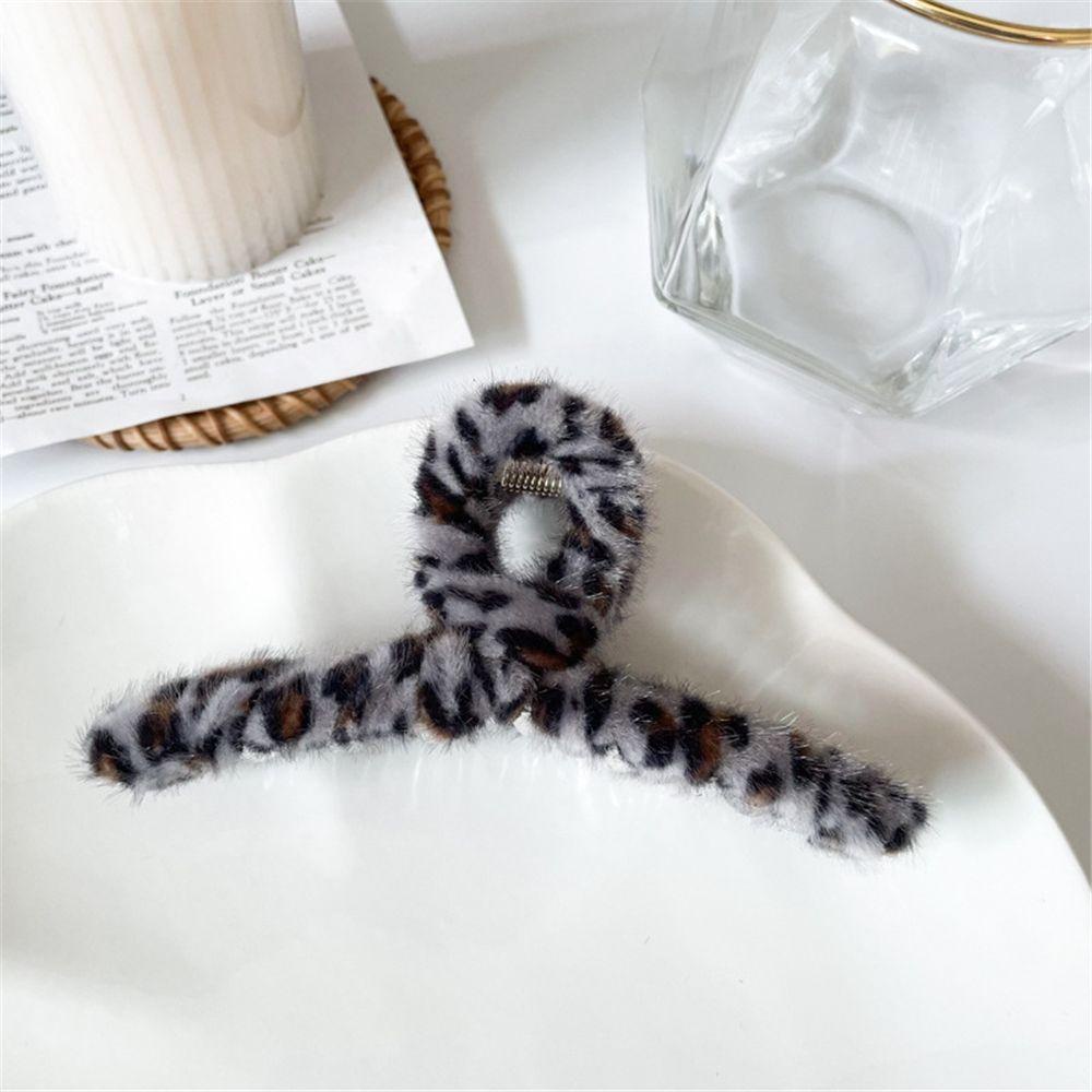 Kẹp Tóc Dạng Lược Càng Cua Họa Tiết Da Báo Thời Trang