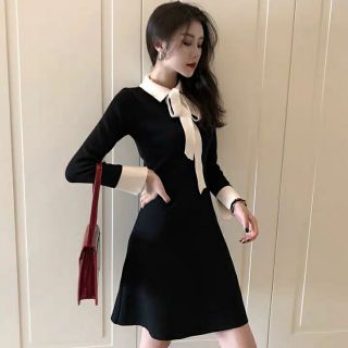Váy Thắt Nơ Cổ ( Hàng Order) hagauorder