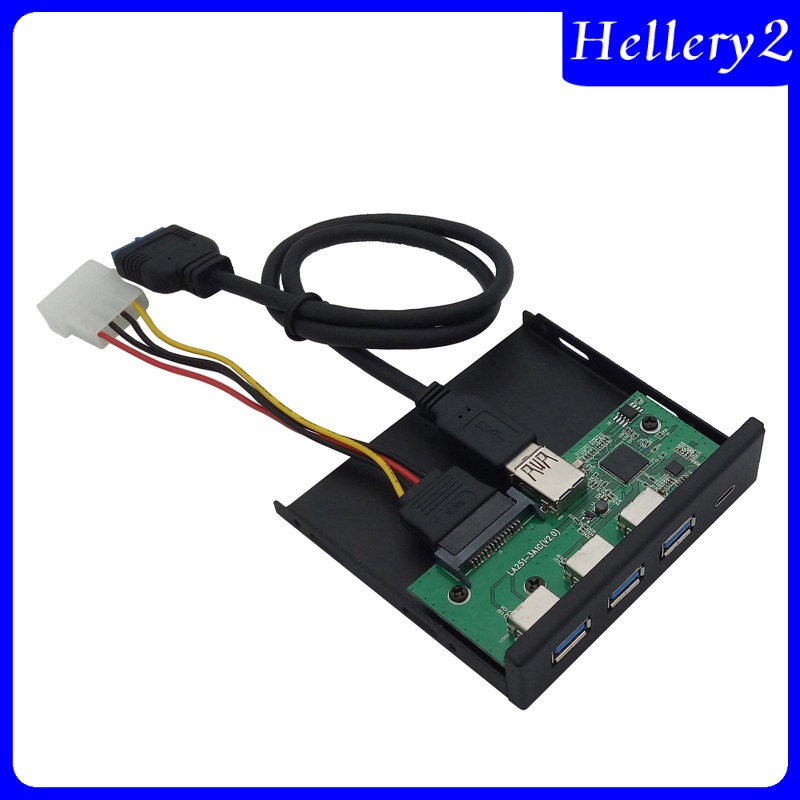 [HELLERY2] USB 3.0 3.5&quot; 4-Port Interface Hub Front Panel Hub Expansion Board Card 6Gbps