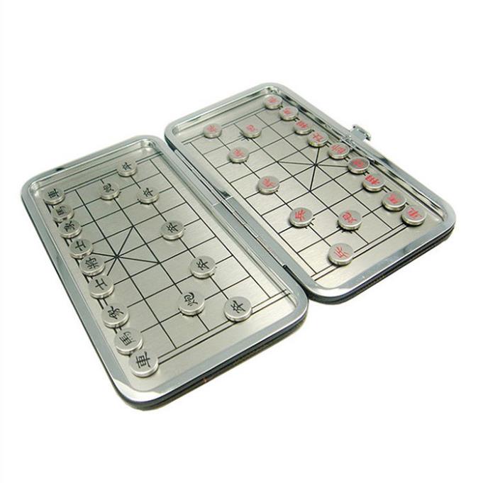 Cờ tướng nam châm 2 mặt kim loại gấp gọn + Tặng kèm bàn cờ hàng nhập