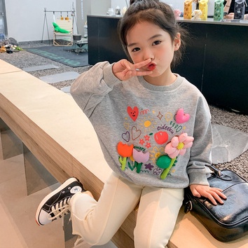 Áo Hoodie Họa Tiết Hoa Ba Chiều Phong Cách Hàn Quốc Mới Cho Nữ