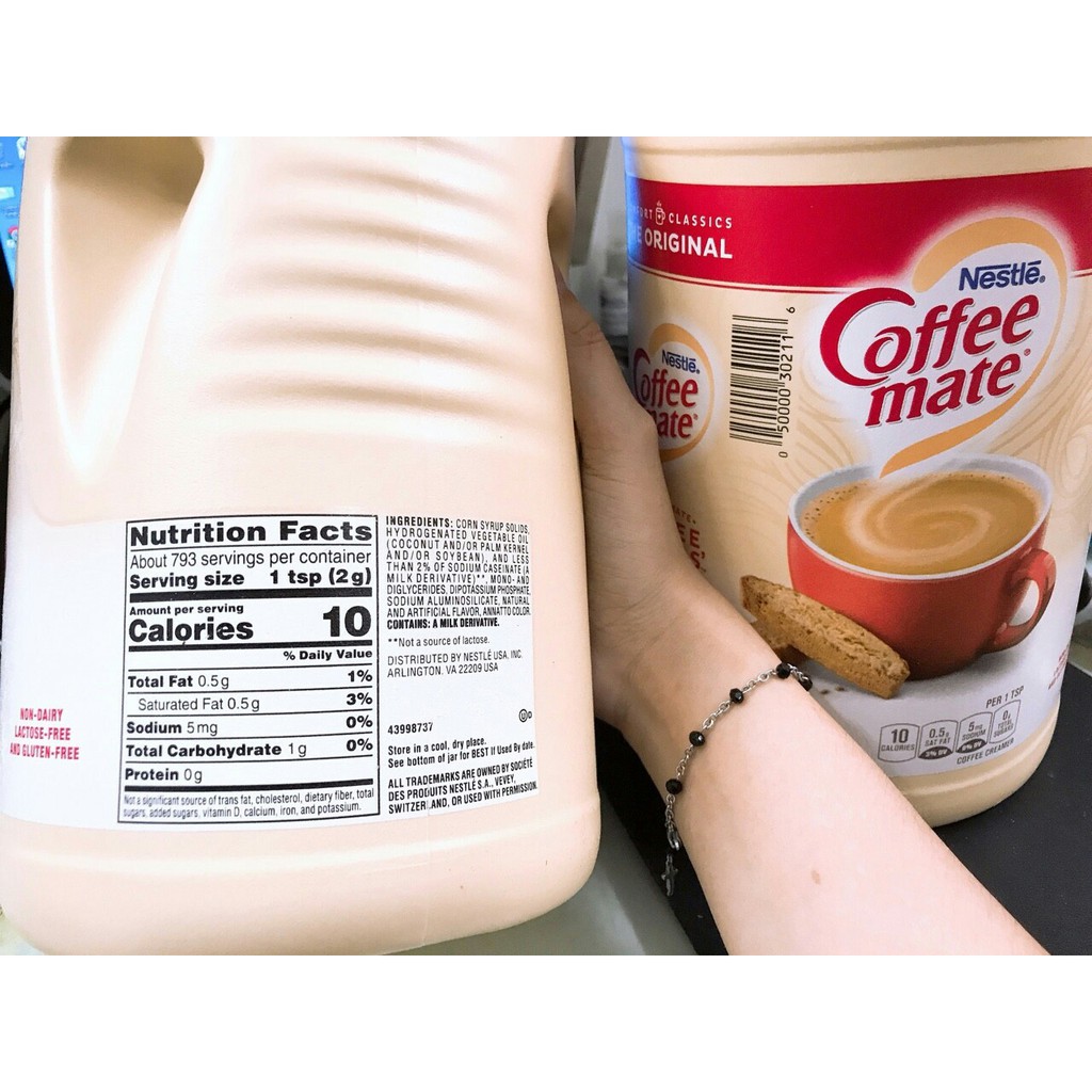 Bột kem Nestle Coffee mate của Mỹ 1.5kg (1/2022)