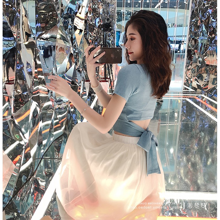 Set Váy Hai Món ⚡️ẢNH THẬT⚡️ Set Váy Cotton, Gồm Áo Và Chân Váy Xòe Cực Xinh | BigBuy360 - bigbuy360.vn