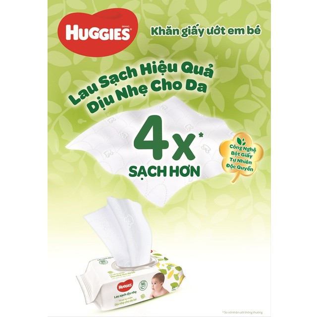 Khăn ướt Huggies không mùi/hương lô hội 64 miếng:Không mùi