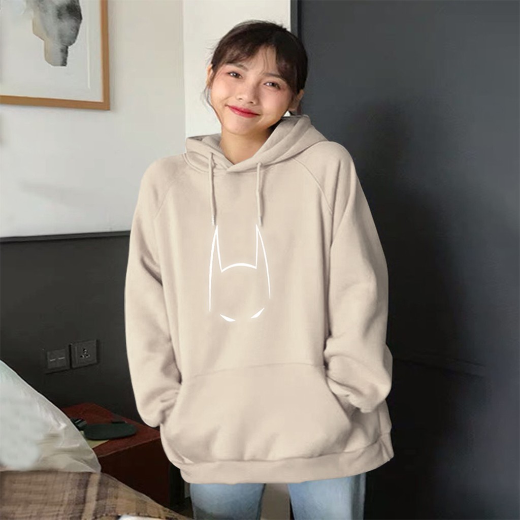 Áo Khoác Hoodie Nam Nữ Đôi Mắt ⚜️FREESHIP⚜️ Áo Khoác Nỉ Form Rộng Thời Trang Có Mũ In Hình Batman | WebRaoVat - webraovat.net.vn