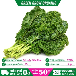 Hạt giống rau cải xoăn cải kale hữu cơ hàm lượng dinh dưỡng cao MS165 GREEN GROW ORGANIC