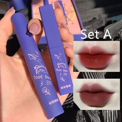 Set Son 2 Cây Toot DoDo 1 Son Thỏi 1 Son Lì Mềm Min Không Phai Màu | BigBuy360 - bigbuy360.vn