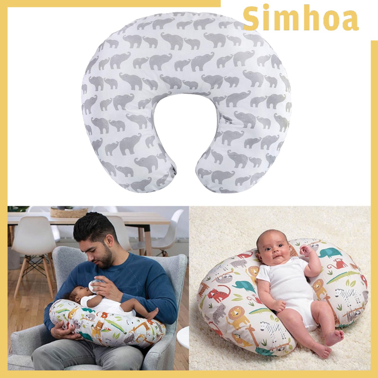 Gối Chữ U 100% Cotton Cho Trẻ Sơ Sinh