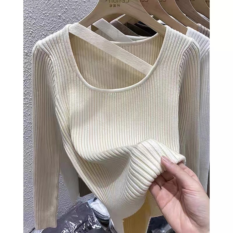 NRVP Áo Sweater Dệt Kim Dài Tay Thiết Kế Mới Thời Trang Theo Phong Cách Hàn Quốc Cho Nữ