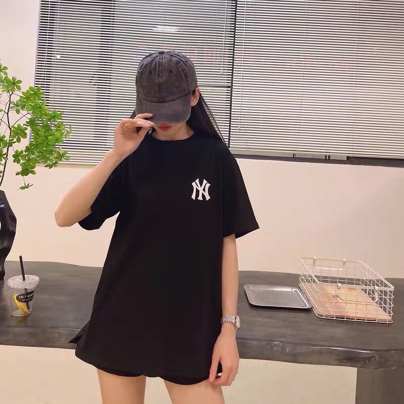 Áo Thun MLB NY Nam Xanh dương Blue hot trend Unisex  vải cotton thoáng mát cổ tròn bigsize XXL 2XL - shop.lucas