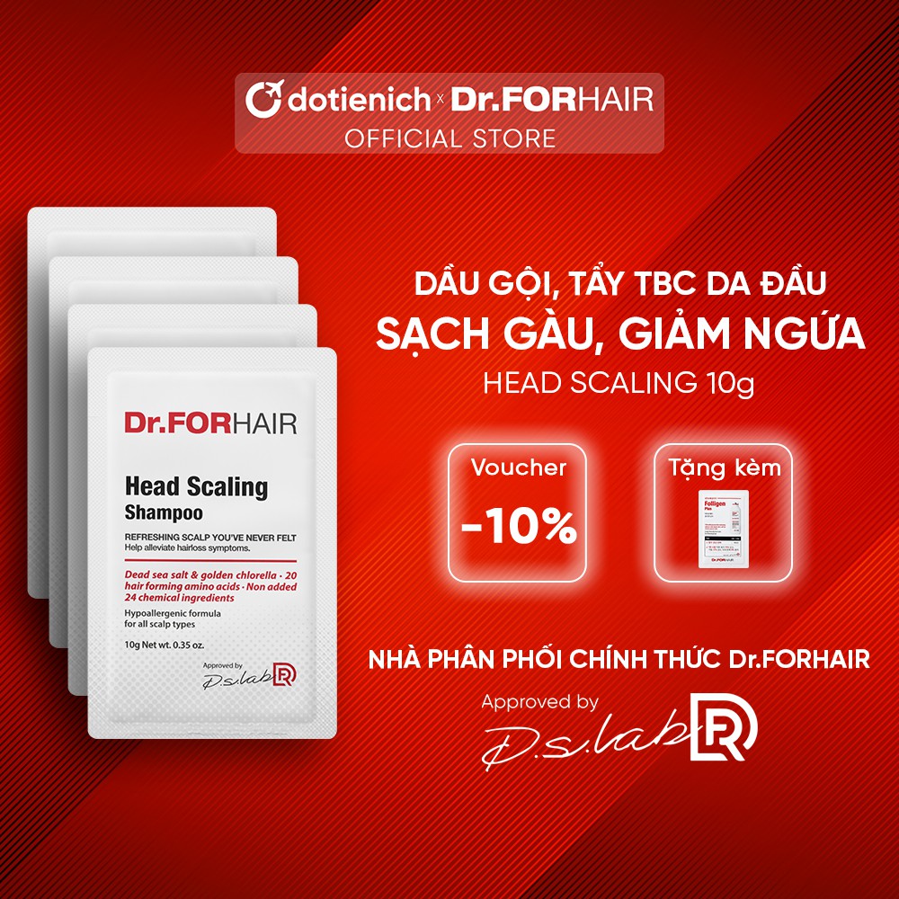 Dầu gội, tẩy tế bào chết da đầu Dr.FORHAIR Head Scaling Shampoo gói 10g