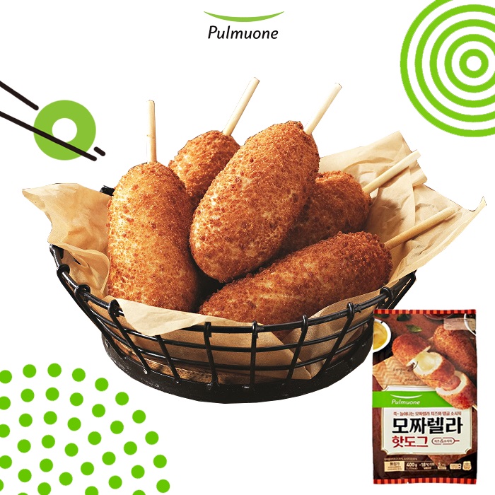 Hotdog nhân phô mai Mozzarella Pulmuone 320g