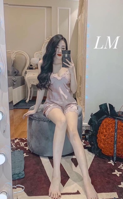 BÁN SỈ BỘ NGỦ LỤA VIỀN REN QC M001 CHO NỮ | BigBuy360 - bigbuy360.vn