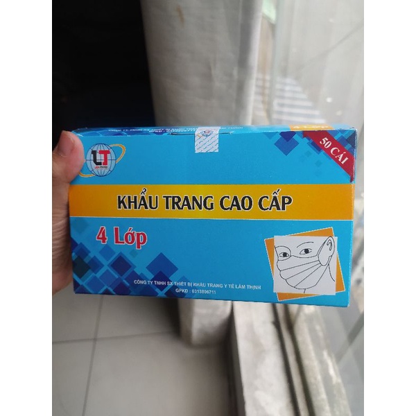 (Chỉ Ship TPHCM) Hộp 50 chiếc khẩu trang y tế kháng khuẩn palladium mask