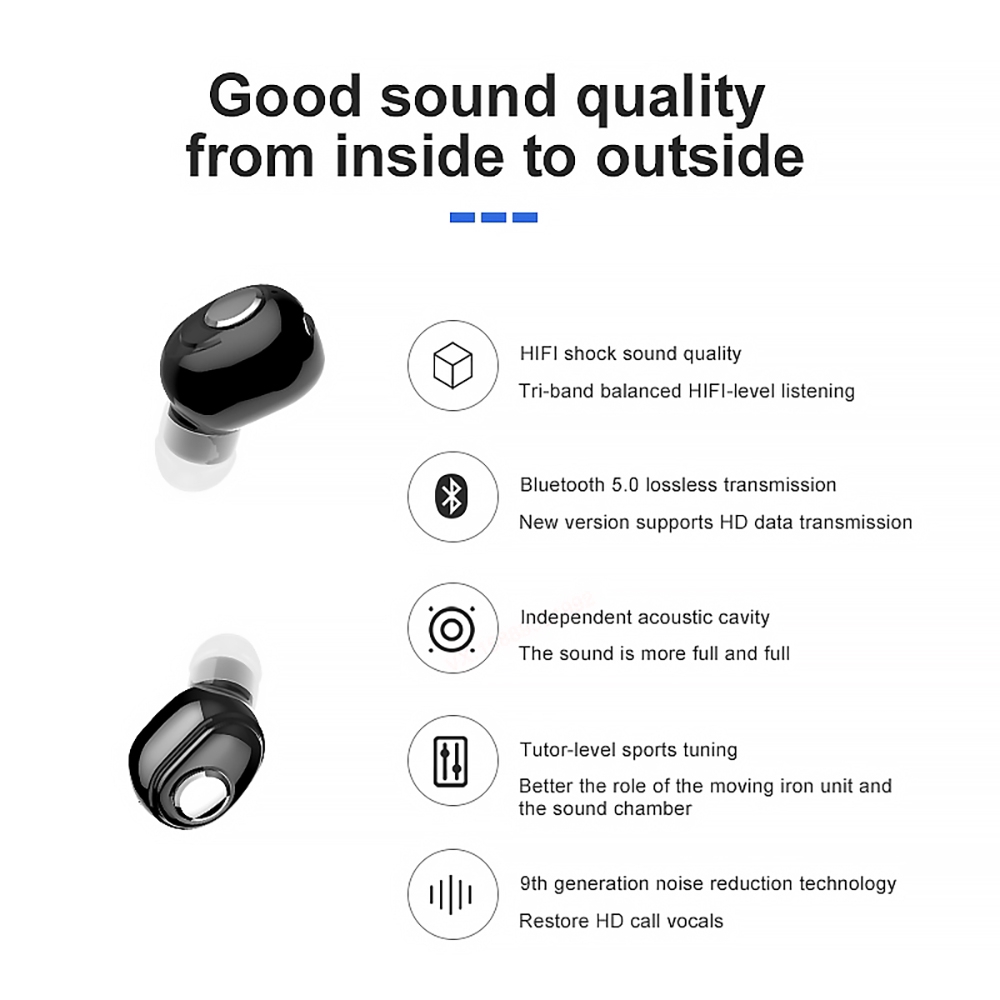 L15 Mini In Ear Sports Earbud Single Wireless Bluetooth Earphone Stereo Headset for IOS Android