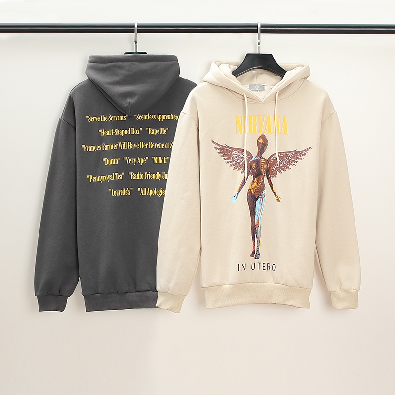 Áo Hoodie Dáng Rộng In Hình Nirvana Nirvana Cá Tính Phong Cách Hip Hop Dành Cho Nam Nữ