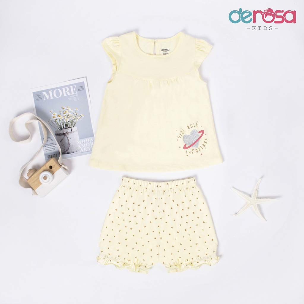 Bộ quần áo cho bé DEROSA KIDS đồ bộ bé gái 6 tháng - 3 năm 408-409