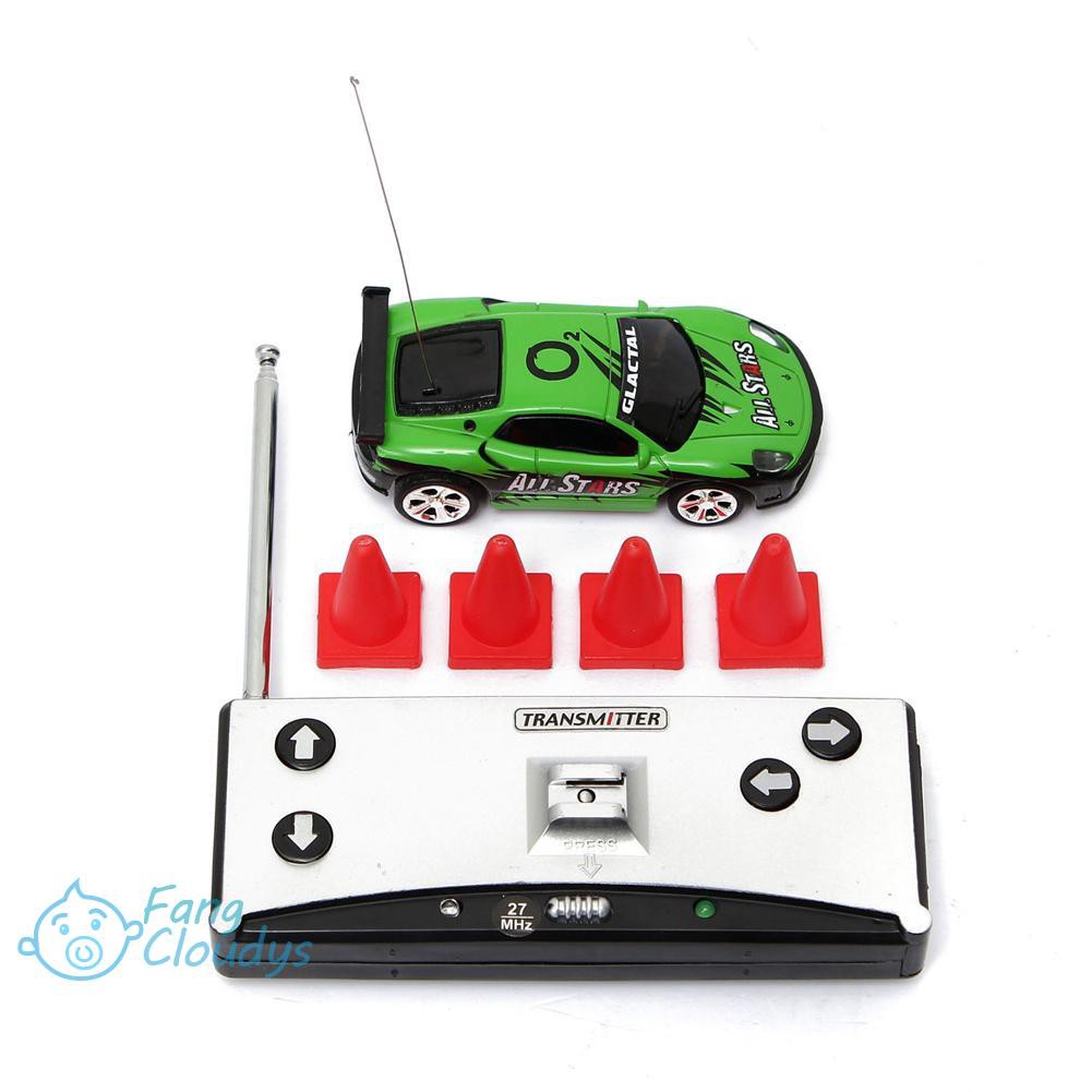 K] 🚡🚡Mini 1:58 Coke Can RC Radio Remote Control Race Racing Car Toy For Kids