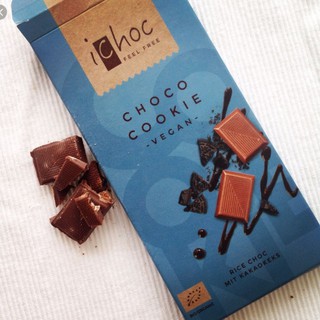 Socola hữu cơ thuần chay Choco Cookie Ichoc 80g