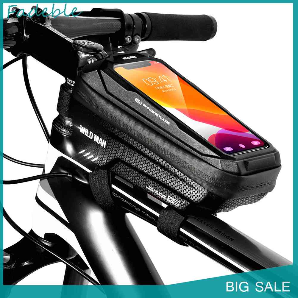 Túi Ống Cứng Chống Thấm Nước Có Ngăn Đựng Điện Thoại Cảm Ứng Màn Hình Cho Xe Đạp Ốp