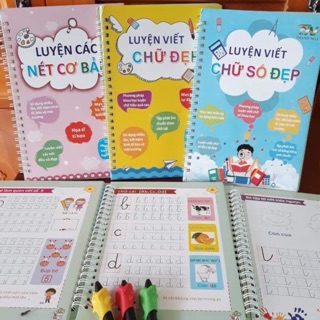 Combo 3 quyển vở luyện viết chữ số đẹp