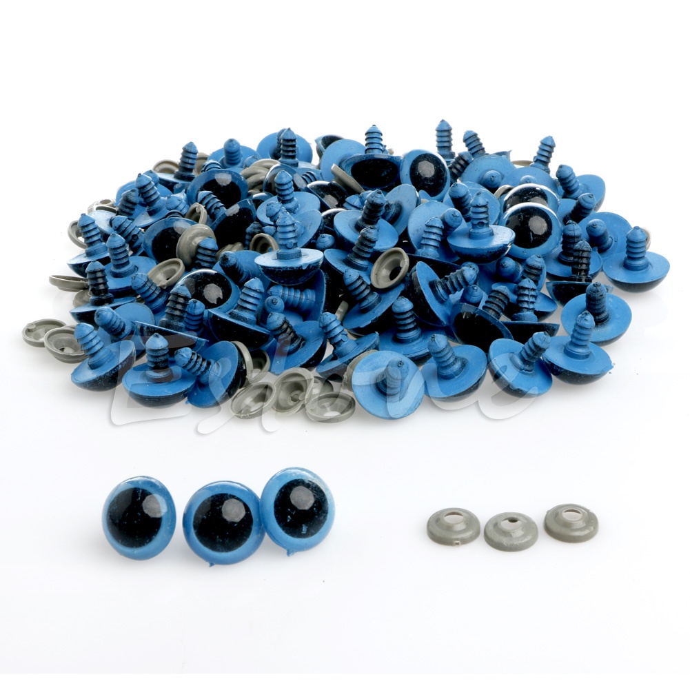 100 Con Mắt Nhựa 20mm Nhiều Màu Sắc Cho Thú Nhồi Bông
