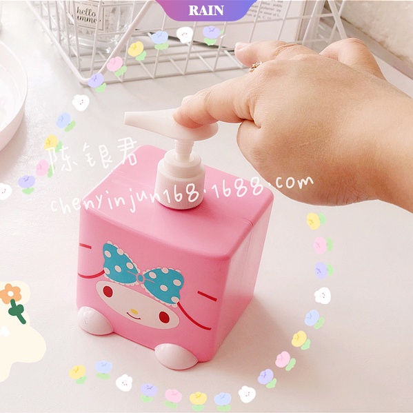 SANRIO 1 Bình Đựng Xà Phòng Rửa Tay Dạng Ấn Hình Nhân Vật Hoạt Hình My Melody Hello Kitty Stitch Dành Cho Trẻ Em