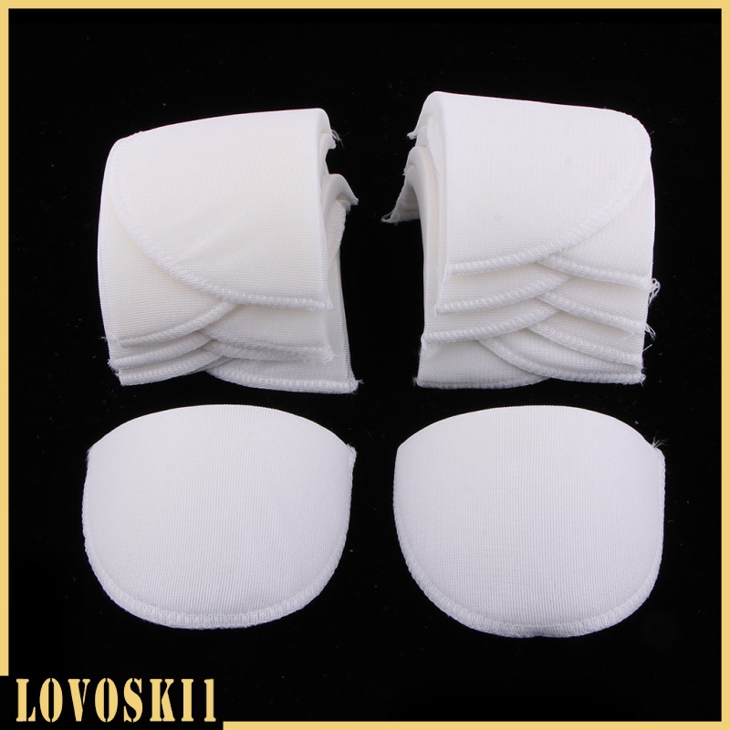 [LOVOSKI1]6 Pairs White Sponge Shoulder Pads for Women Men Unisex DIY