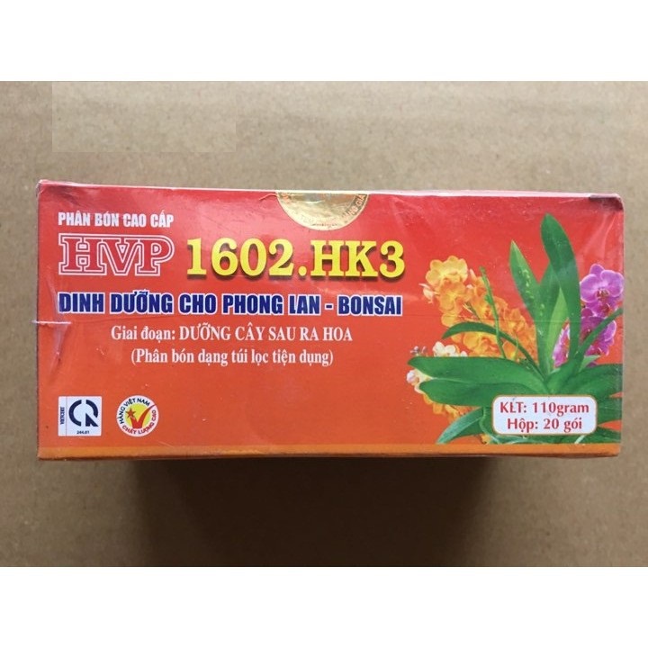 Hộp 20 túi phân bón Lan, cây bonsai dạng túi lọc dưỡng cây giai đoạn sau ra hoa HK3 1602