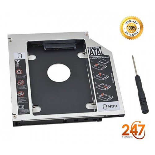 Khay Ổ Cứng Laptop Caddy Bay mỏng 9.5mm Chuẩn SATA 3.0 Xịn