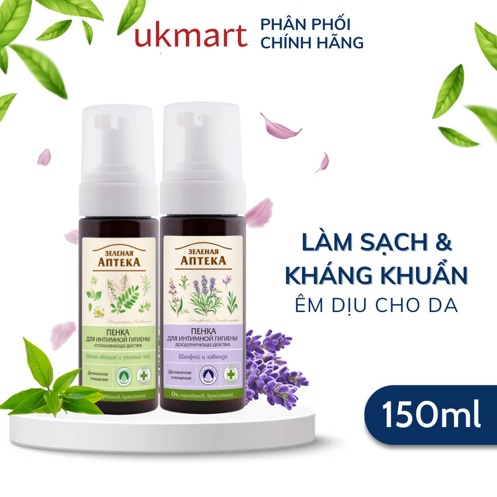 Dung Dịch Vệ Sinh Phụ Nữ Dạng Bọt Zelenaya Apteka 150ml