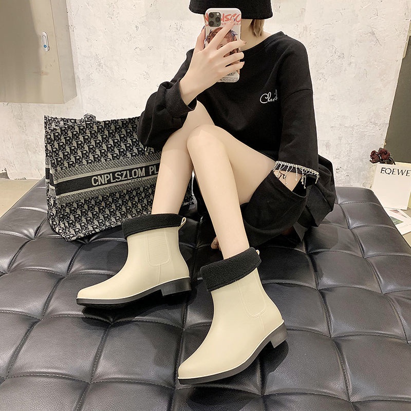 Giày đi mưa nữ giày đi mưa ống ngắn chống nước chống trượt giày đi mưa nhà bếp giày chống nước