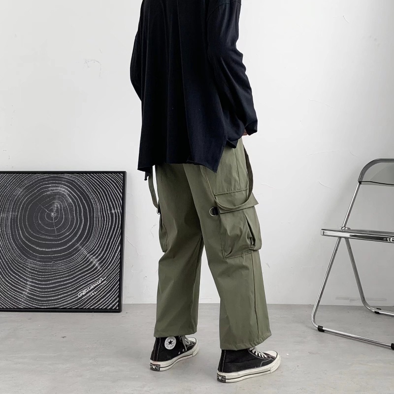 Quần Yếm Dài Nhiều Túi Có Thể Tháo Rời Thời Trang Xuân Hè Cho Nam