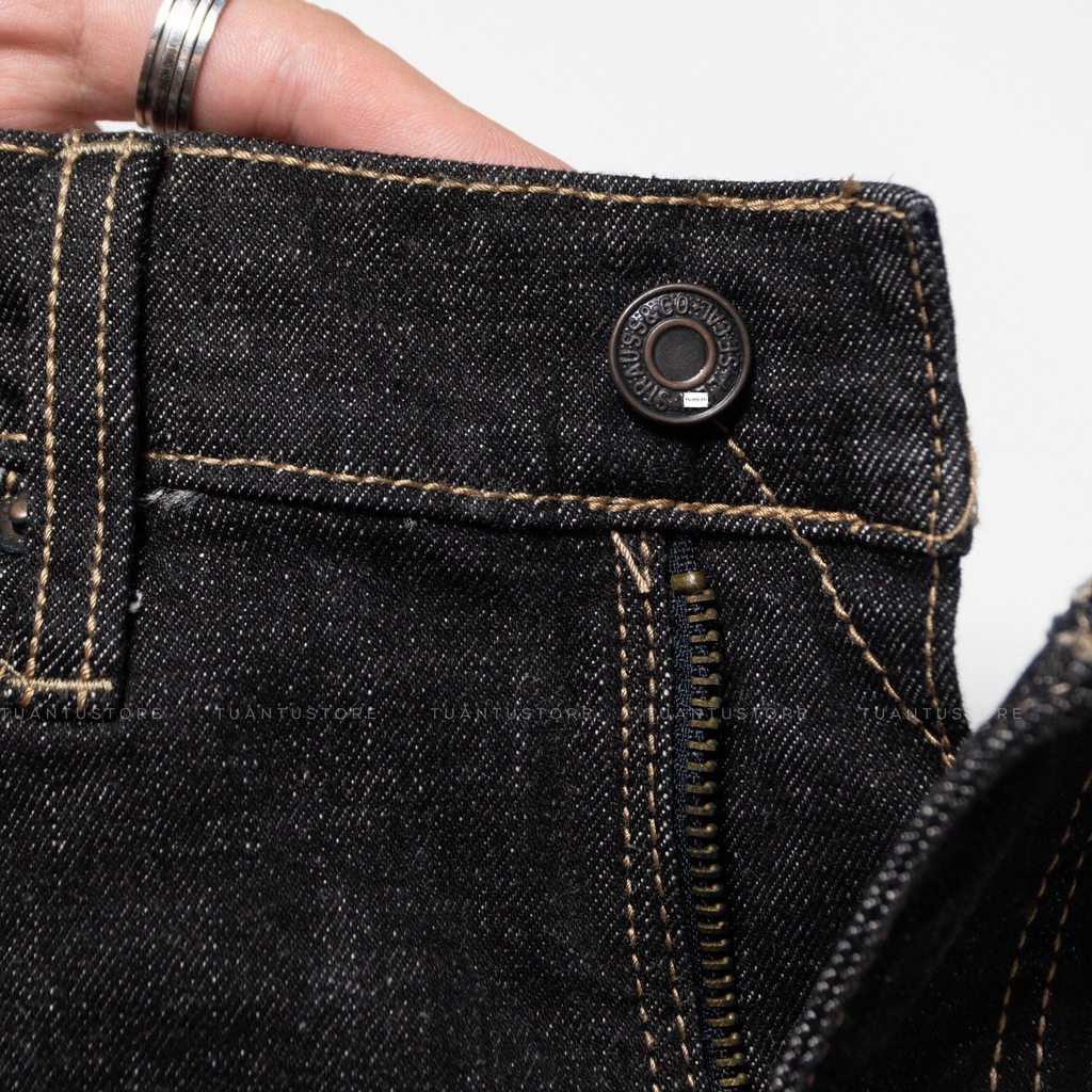 Quần Jean nam đen tiêu LV 511 cambodia (Form ống đứng Slimstrecth ,ống quần 17cm đến 19m,chất vải co dãn) t03 | BigBuy360 - bigbuy360.vn