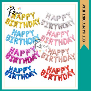 Bóng chữ Happy Birthday trang trí sinh nhật size 40cm