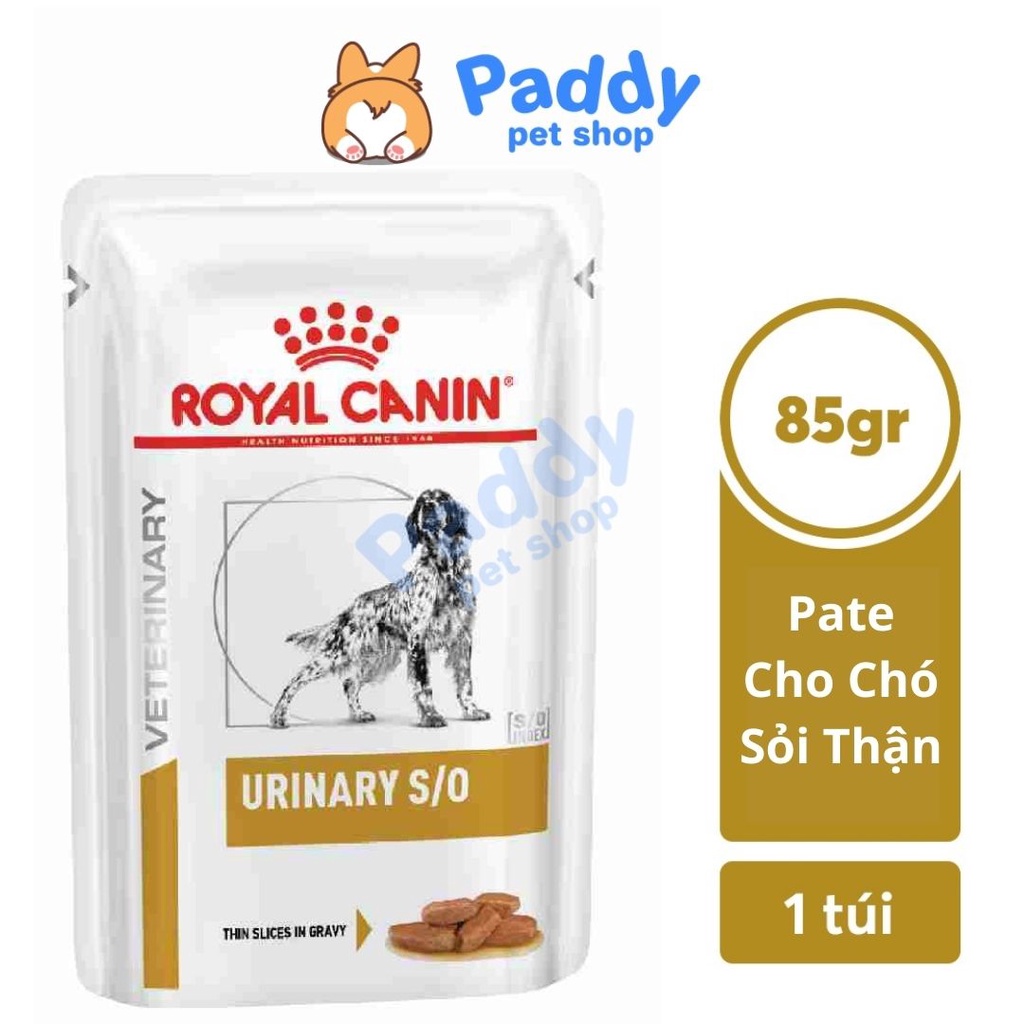 [Mã 253FMCGSALE giảm 8% tối đa 100K đơn 500K] [Hộp 12 gói] Pate Royal Canin Urinary S/O Cho Chó Bị Sỏi Thận 85g