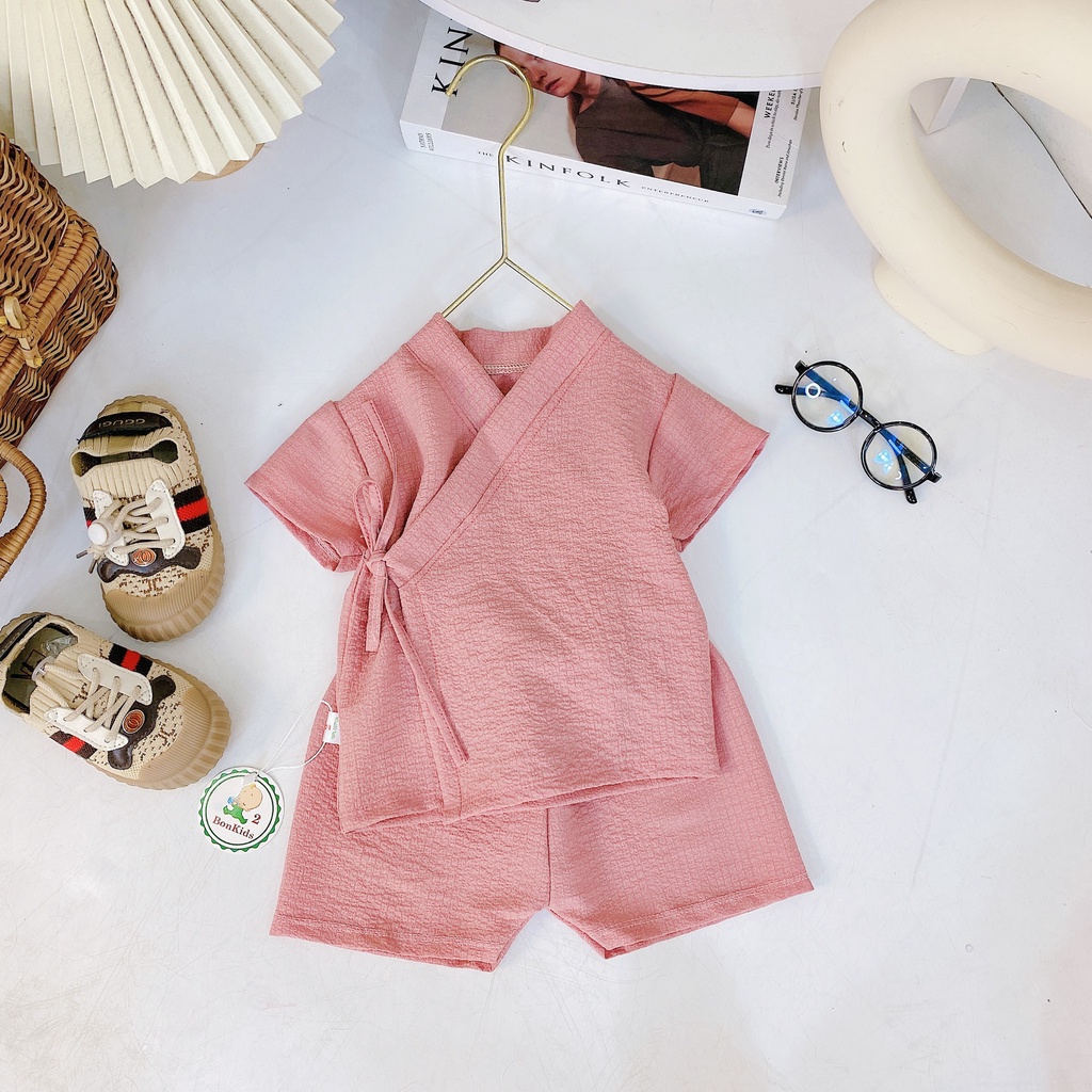 Bộ Yukata đũi cao cấp xuất hàn siêu xinh cho bé trai, bé gái sơ sinh từ 3 đến 12kg hàng cao cấp - BO21