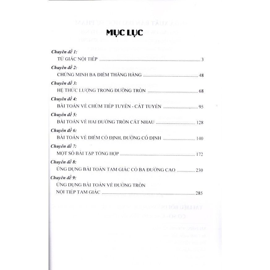 Sách - Tài liệu bồi dưỡng học sinh giỏi Toán THCS các chuyên đề hình học 9 tập 2