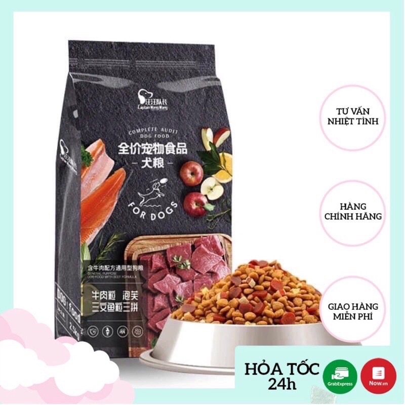 Hạt Captain trộn thịt bò ,phô mai, cá hồi dành cho cún biếng ăn .