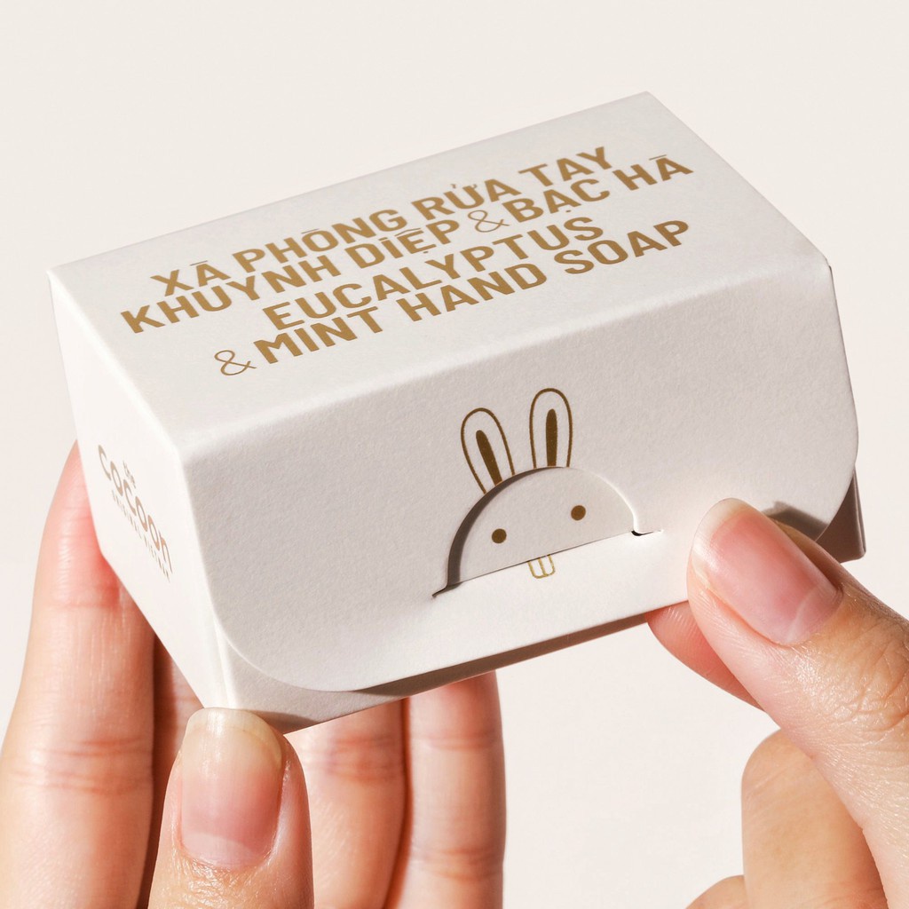 Xà phòng rửa tay khuynh diệp và bạc hà Cocoon Garin 45g hình thỏ