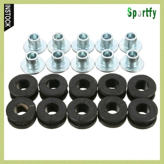[Lzdxwcke1] Sportfy 10 Chiếc Xe Máy Cao Su Grommets Bu Lông Thay Thế Cho Fairing
